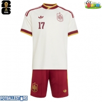 Spania Nico Williams #17 Bortedraktsett Barn VM 2026 Kortermet (+ Korte bukser)